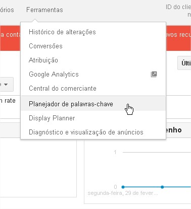 Google Adwords Key Word Planner Planejador de Palavras-chave