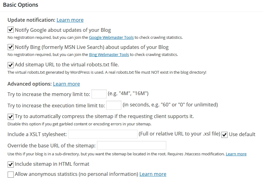 google xml sitemaps plugin
