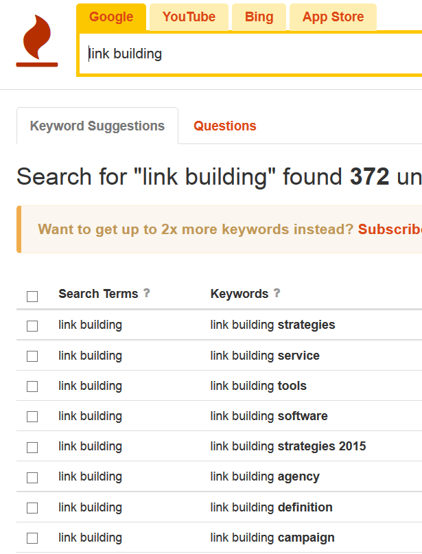 keywordtool.io