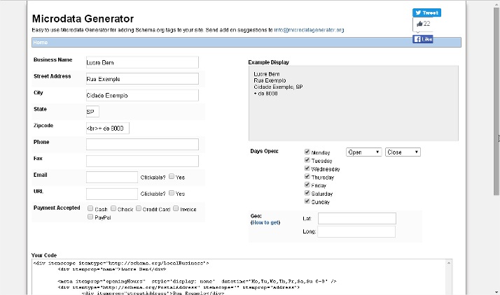 gerador de microdata generator