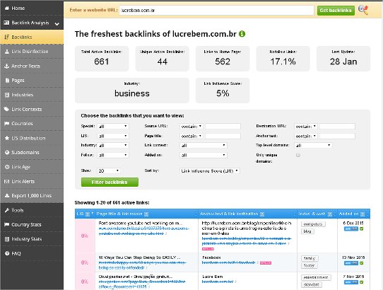 open link profiler hub finder results