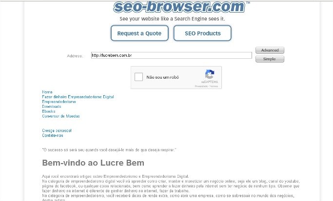 seo browser screenshot