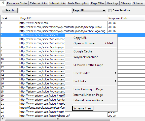 webbee site crawler
