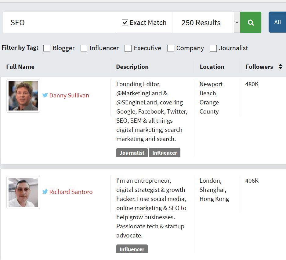 ninja outreach screenshot 2