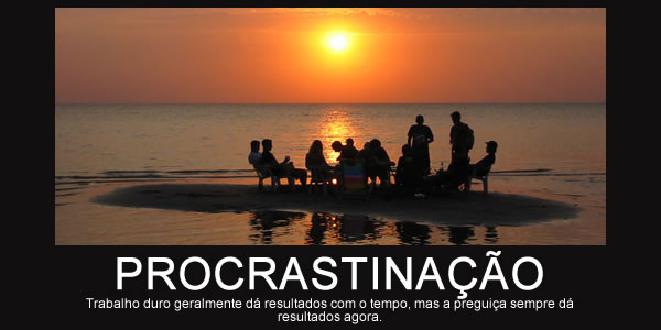 procrastinar na praia